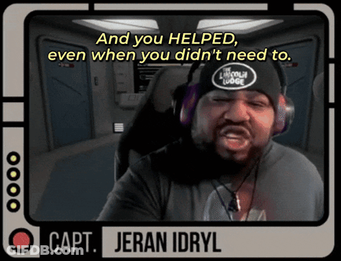 Man Wearing Headphones Saying You Helped GIF