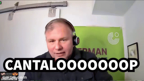 Man Wearing Headphones Says Cantalooooop GIF