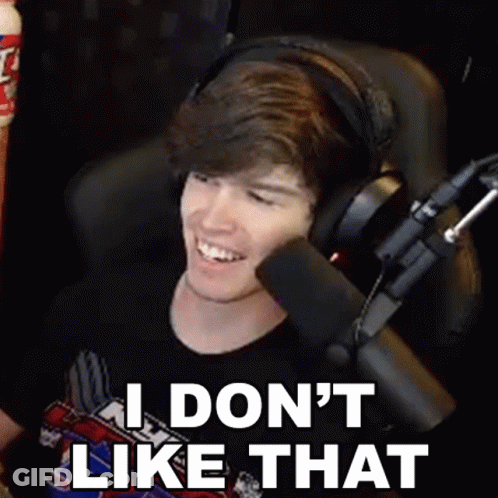 Man Wearing Headphones Says I Don't Like That GIF
