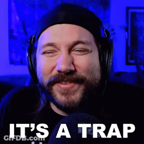 Man Wearing Headphones Says Its A Trap GIF