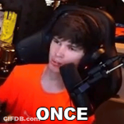 Man Wearing Headphones Says Once GIF