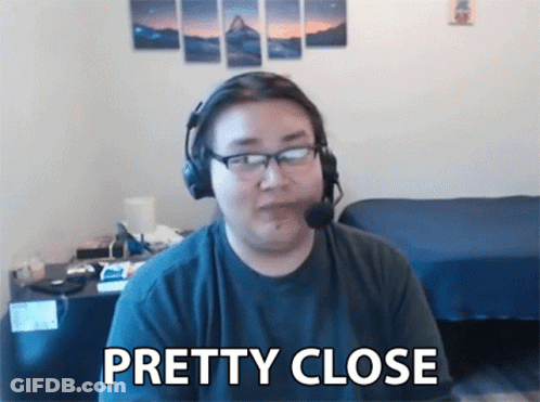 Man Wearing Headphones Says Pretty Close GIF
