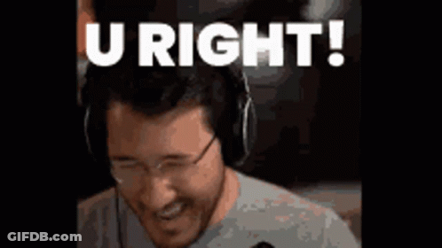 Man Wearing Headphones Says U Right GIF