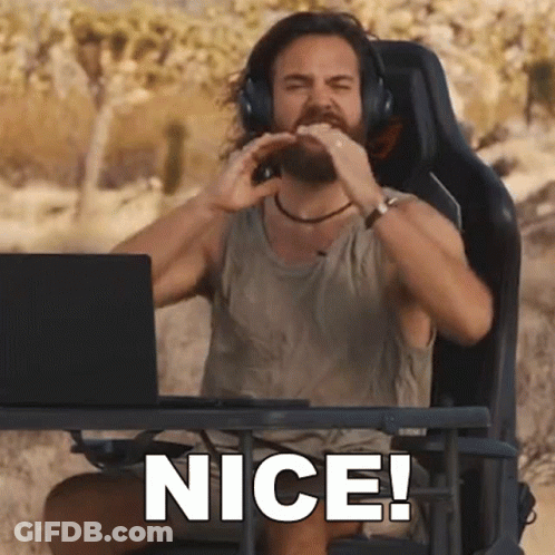 Man Wearing Headphones Sitting At Laptop GIF