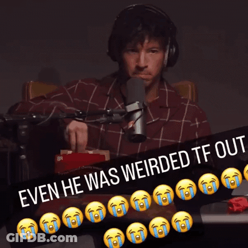 Man Wearing Headphones Sitting At Microphone GIF