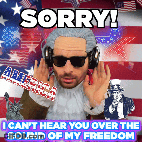 Man Wearing Headphones Sorry I Can't Hear You GIF