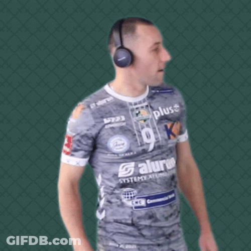 Man Wearing Headphones Strong Hand GIF