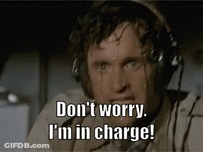 Man Wearing Headphones Sweating Saying Don't Worry I'm In Charge GIF