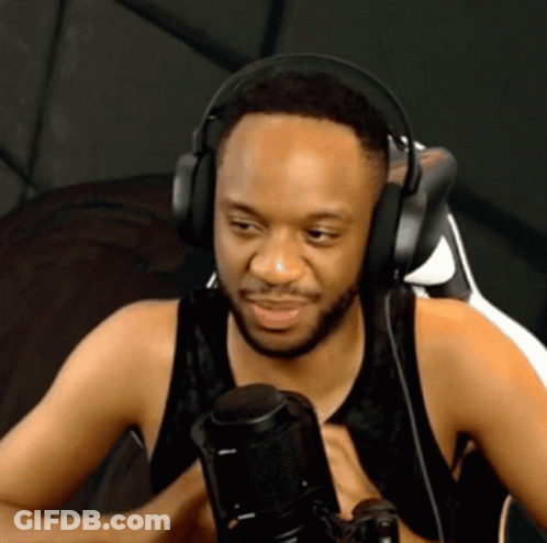 Man Wearing Headphones Talking Into Microphone GIF