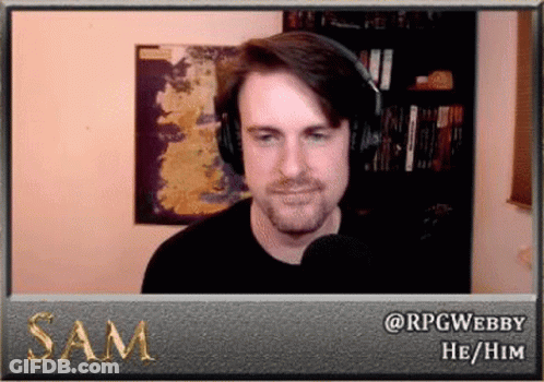 Man Wearing Headphones Talking Into Microphone With Sam GIF