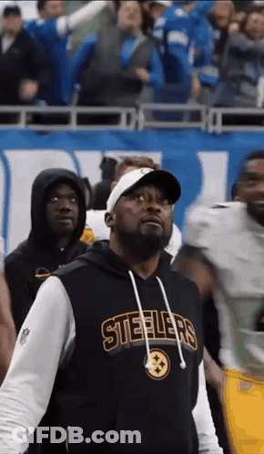 Man Wearing Headphones Watching Steelers Vs Bengals GIF