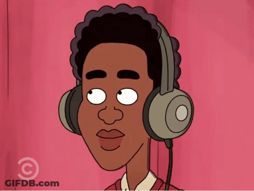 Man Wearing Headphones With Copyright Symbol GIF