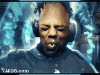 Man Wearing Headphones With Eyes Closed GIF