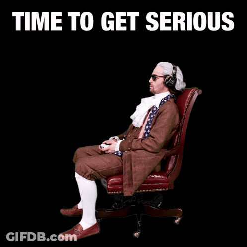 Man Wearing Headphones With Get Serious GIF