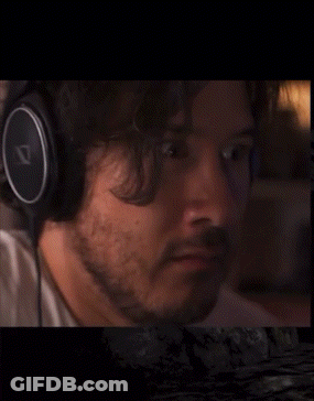 Man Wearing Headphones With Letter K GIF