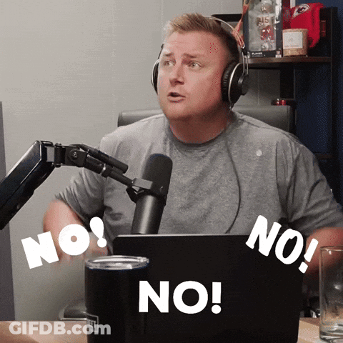 Man Wearing Headphones With No On Face GIF