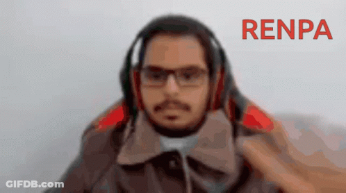 Man Wearing Headphones With Red Renpa GIF