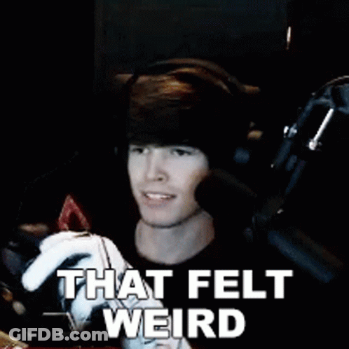 Man Wearing Headphones With That Felt Weird GIF