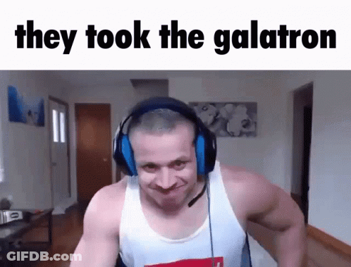 Man Wearing Headphones With They Took The Galatron GIF