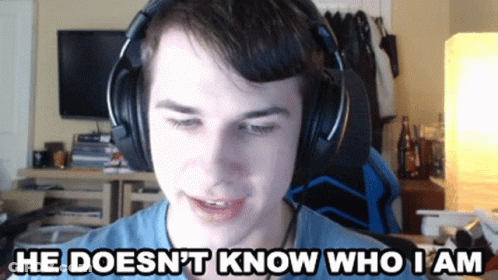 Man Wearing Headphones With Unknown Words GIF