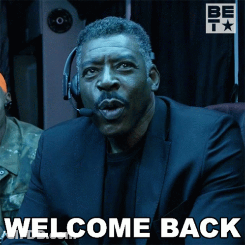 Man Wearing Headset Welcome Back GIF