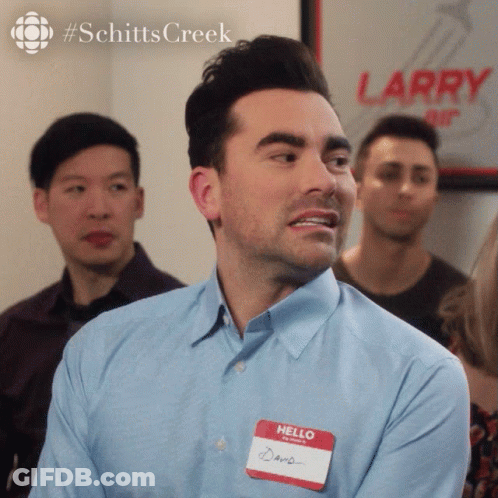 Man Wearing Hello David Name Tag GIF