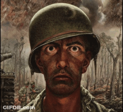 Man Wearing Helmet Painting GIF