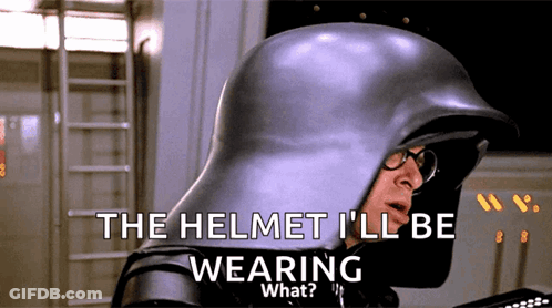 Man Wearing Helmet Saying What GIF
