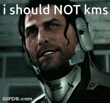 Man Wearing Helmet With I Should Not KMS GIF