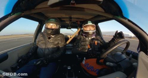 Man Wearing Helmet With Word Shoei GIF