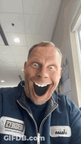Man Wearing Hershey's Jacket GIF
