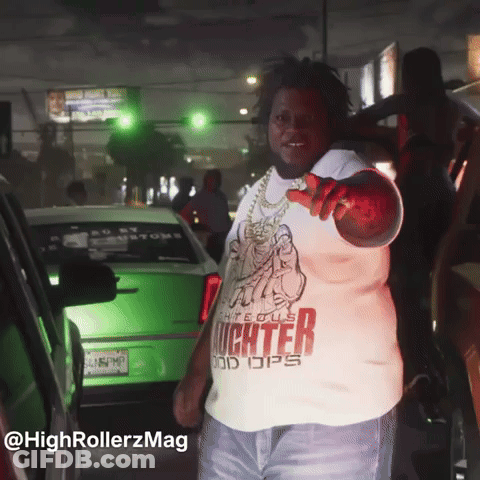 Man Wearing High Rollerzmag Shirt GIF