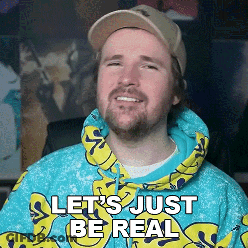 Man Wearing Hoodie Saying Let's Just Be Real GIF