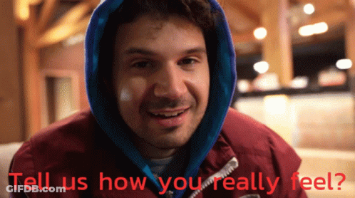 Man Wearing Hoodie Tell Us How You Feel GIF