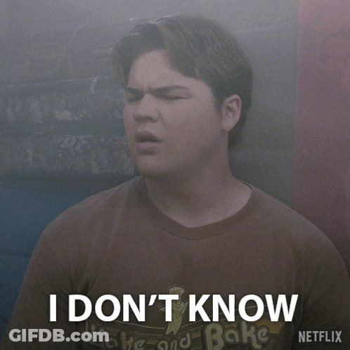 Man Wearing I Don't Know Shirt GIF