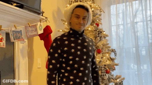 Man Wearing I Love NY Shirt In Doorway GIF