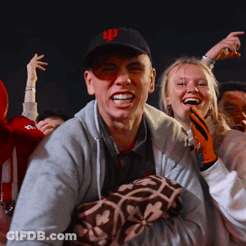 Man Wearing Iowa Hat GIF