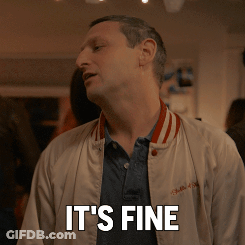 Man Wearing Jacket Saying It's Fine GIF
