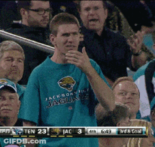 Man Wearing Jacksonville Jaguars Shirt GIF