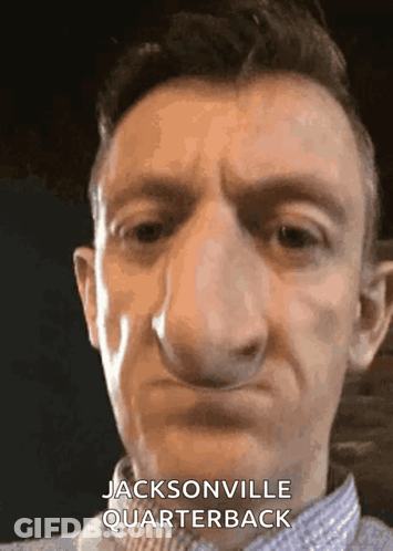 Man Wearing Jacksonville Quarterback Shirt GIF
