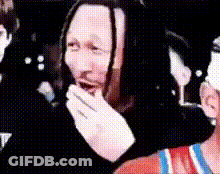 Man Wearing Mask And Gloves Eating GIF