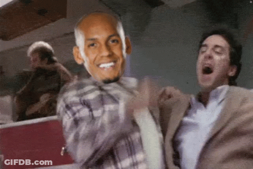 Man Wearing Mask Dancing With Another Man GIF