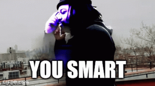 Man Wearing Mask Smoking Cigarette You Smart GIF