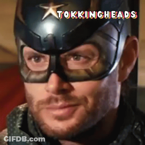 Man Wearing Mask With Tokingheads GIF