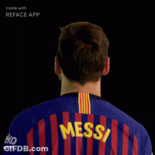 Man Wearing Messi Jersey GIF