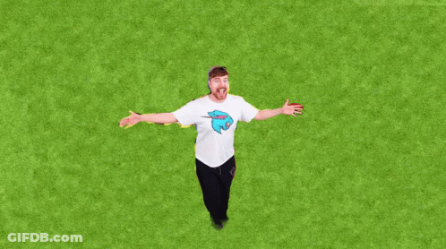 Man Wearing MrBeast T-Shirt GIF