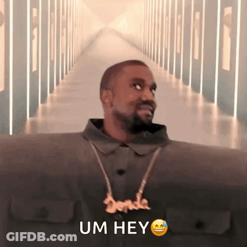 Man Wearing Necklace And Jacket Saying Um Hey GIF