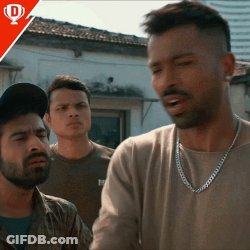 Man Wearing Necklace With D GIF