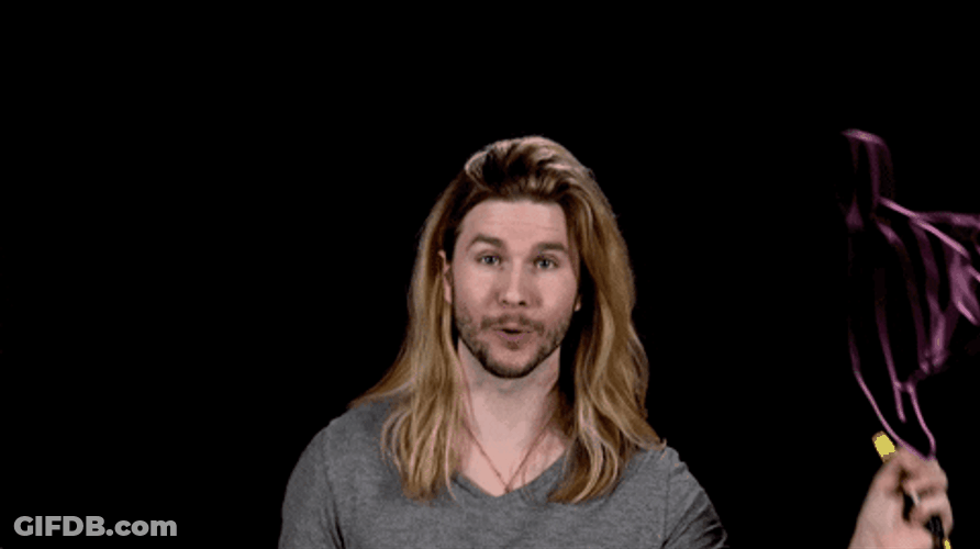 Man Wearing Neon Sorting Hat GIF