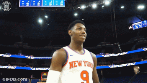 Man Wearing New York Jersey Number 9 GIF